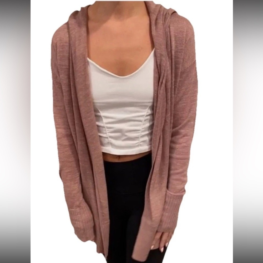 Lululemon Calm and Collected Wrap Coquette Girl Cardigan  SZ.S/P EUC dusty pink